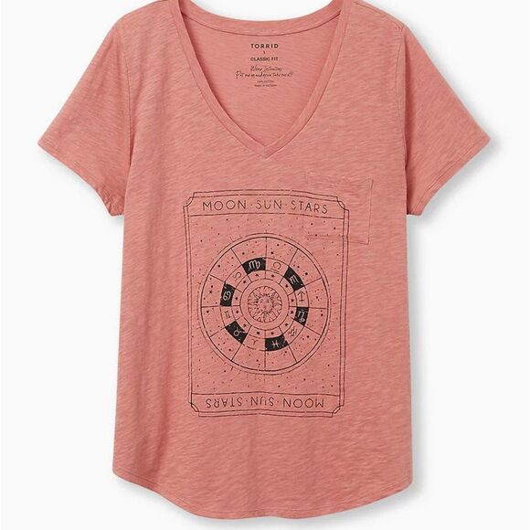 🆕Torrid Heritage Slub Astrology Card Pocket Tee 3X - Picture 5 of 5